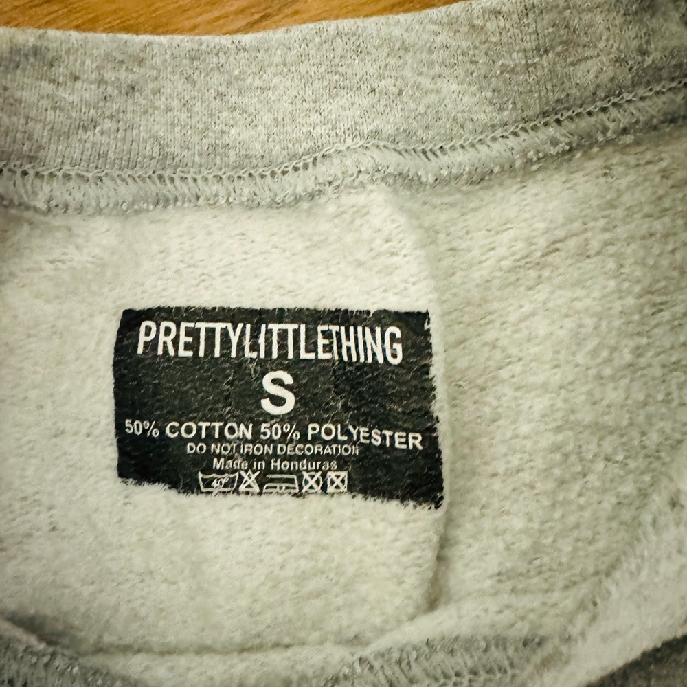 Grey Marl CALIFORNIA West Coast Slogan Oversized Sweater M Pretty Little Thing - Picture 3 of 3